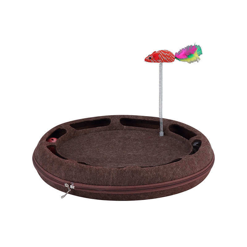 Disk Bell Felt Toy With Mouse